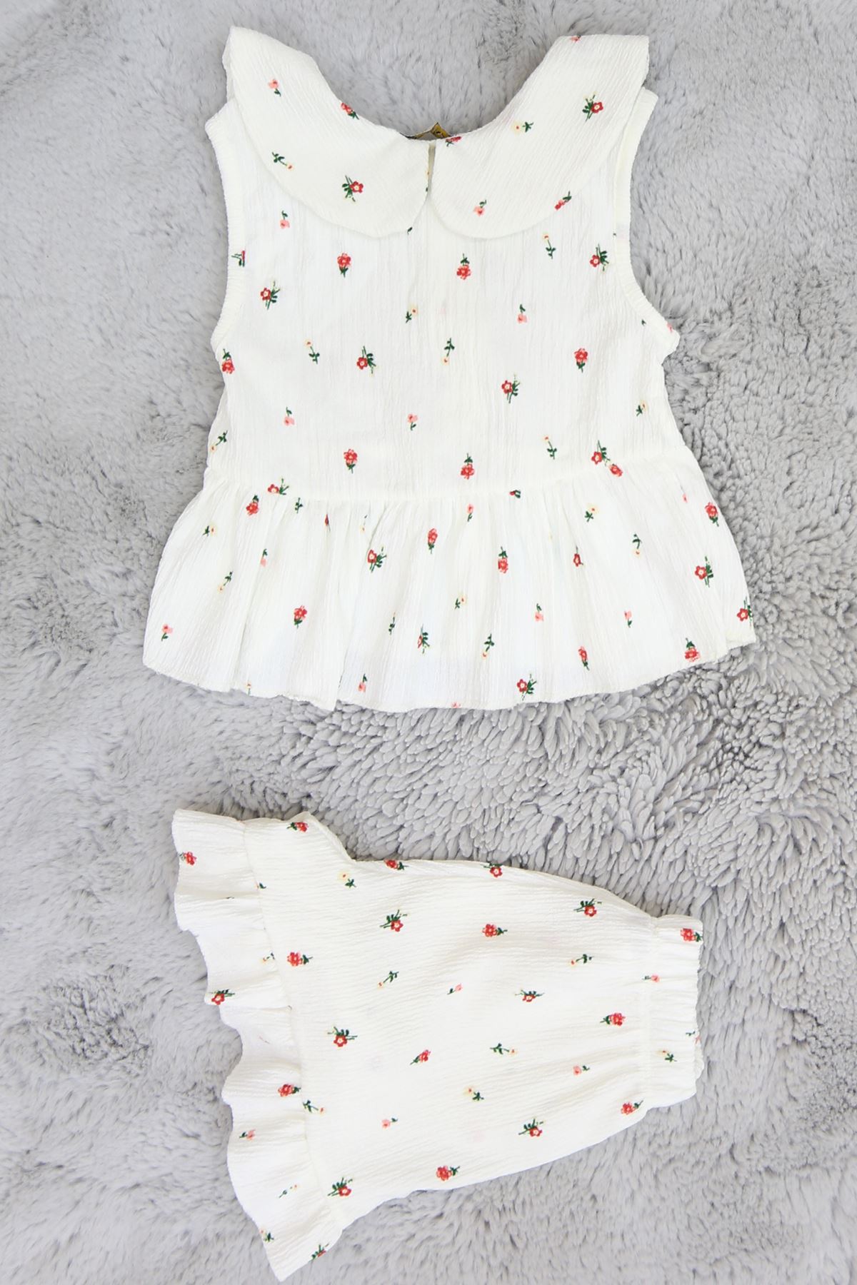 2-5 Yaş Kız Çocuk Bürümcük Takım Beyaz - 5254230.1576.