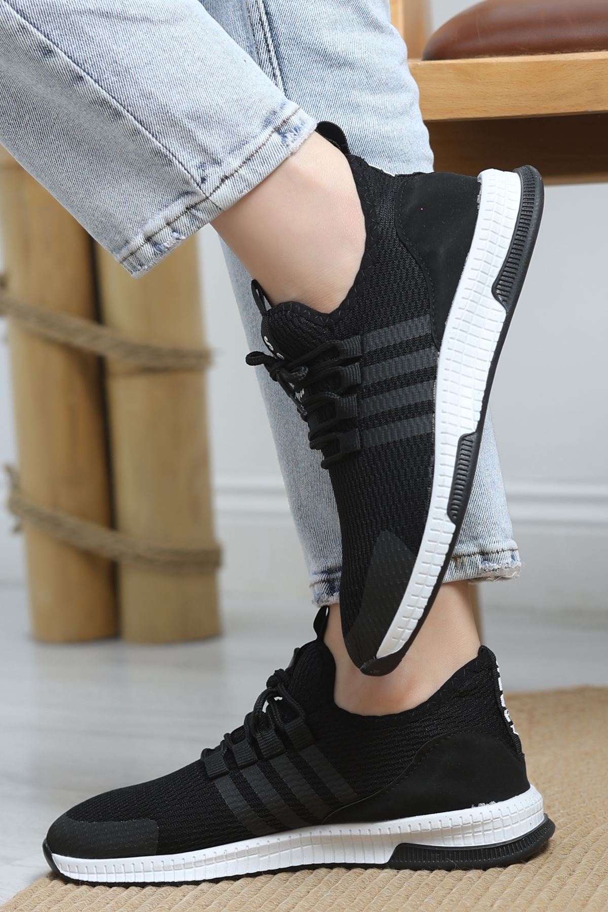 Günlük Spor Ayakkabı Siyahbeyaz - 30672.1597.