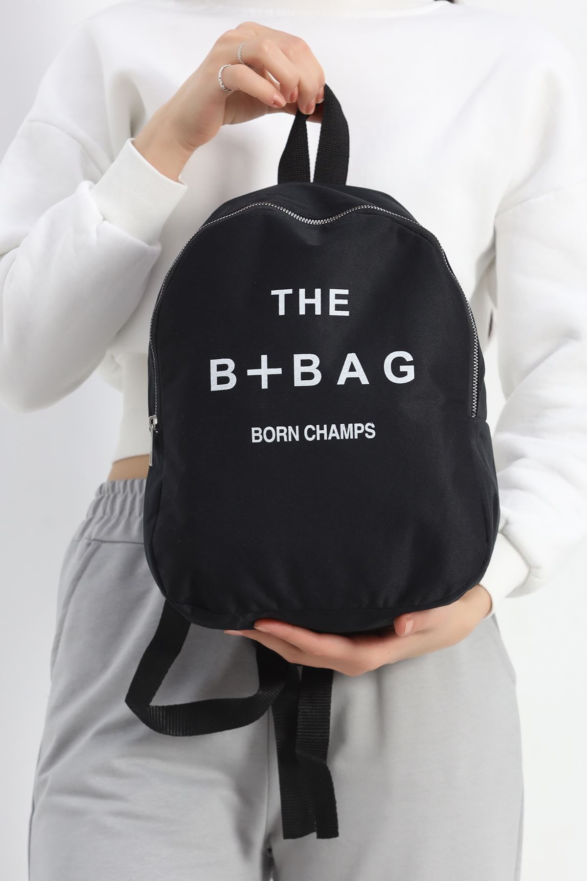 Baskılı Sırt Çantası Siyah - 11442.1624.