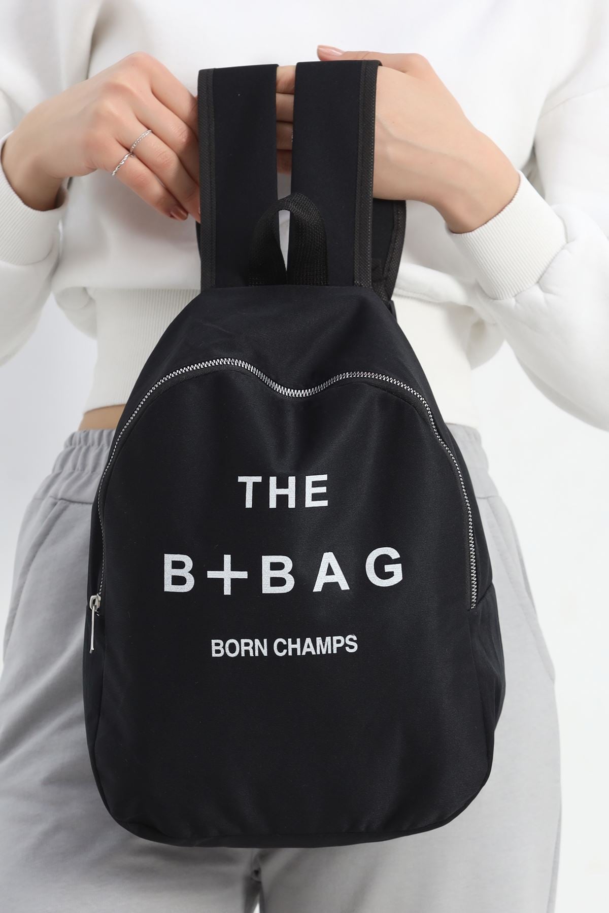 Baskılı Sırt Çantası Siyah - 11442.1624.