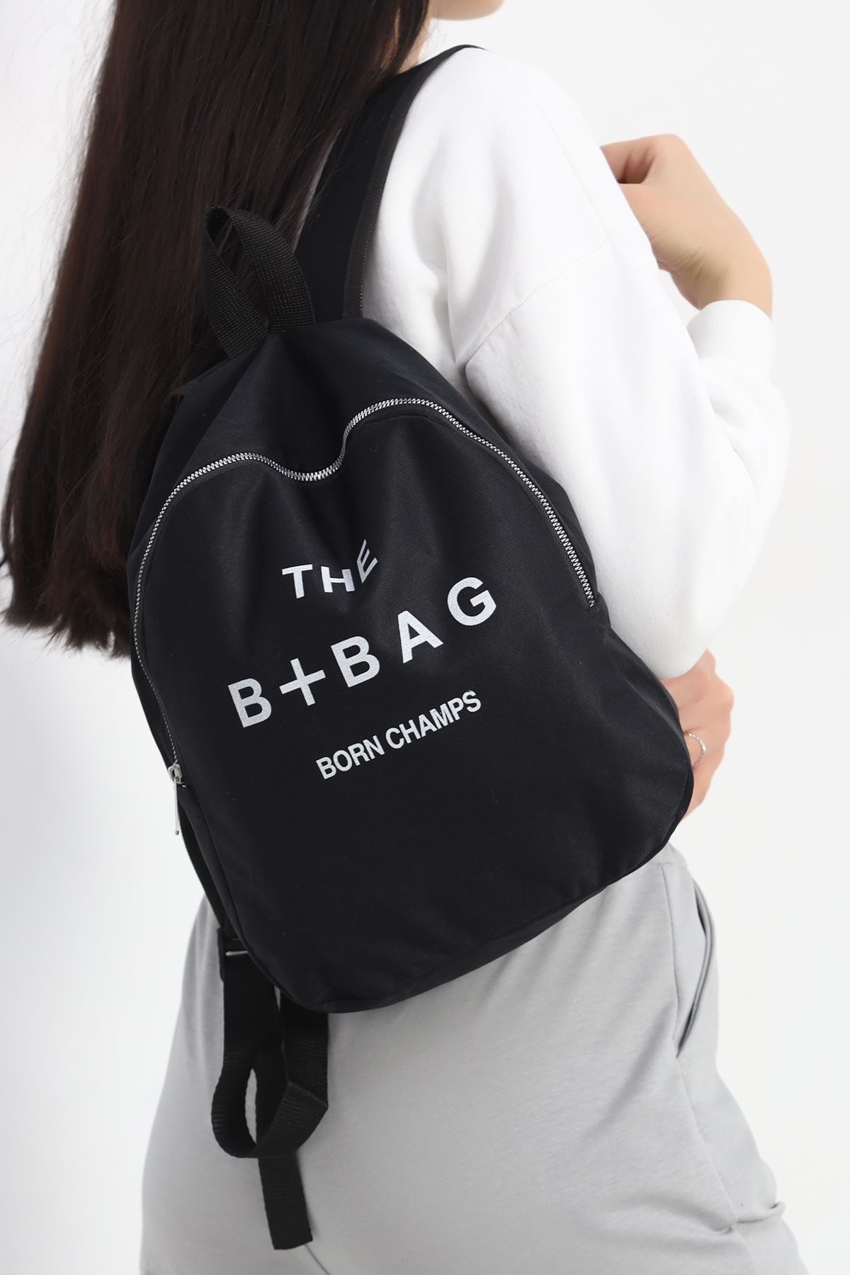 Baskılı Sırt Çantası Siyah - 11442.1624.