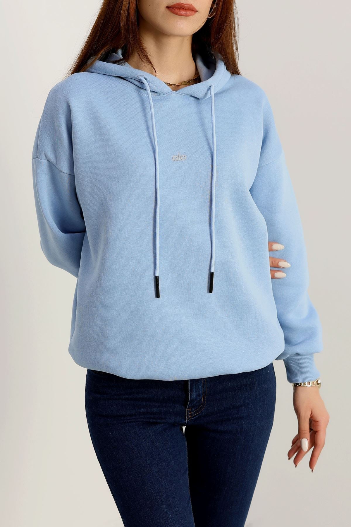 3 İplik Kapşonlu Baskılı Sweat Bebemavi - 42232.1878.