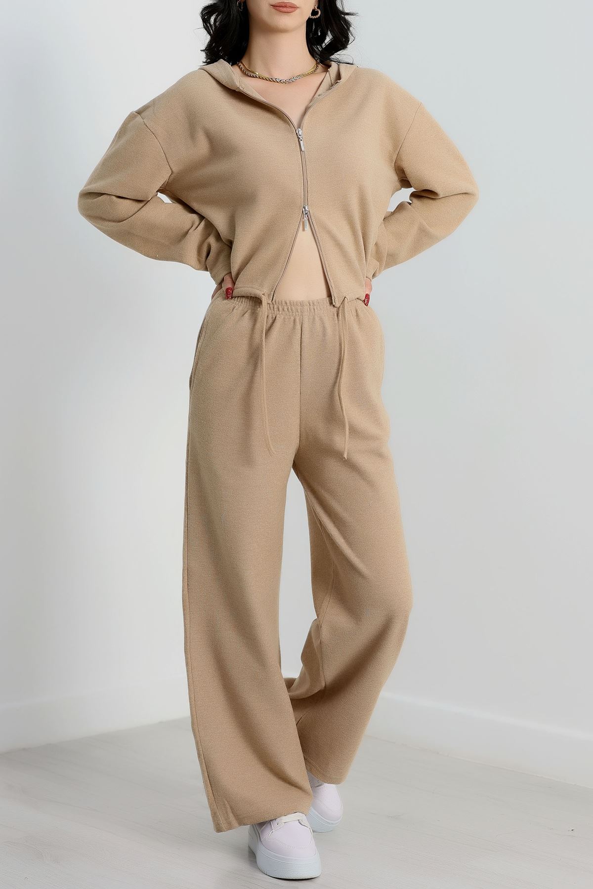 Selanik Kumaş İkili Takım Bej - 31342.1872.