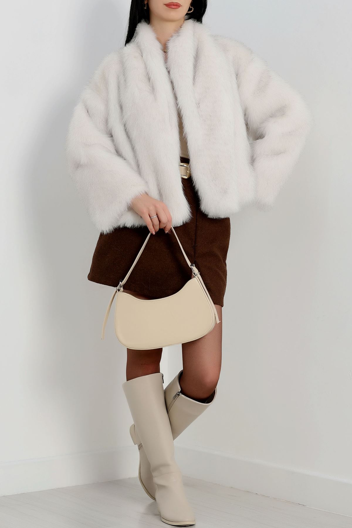 Kürklü Mont Ekru - 1124.1247.