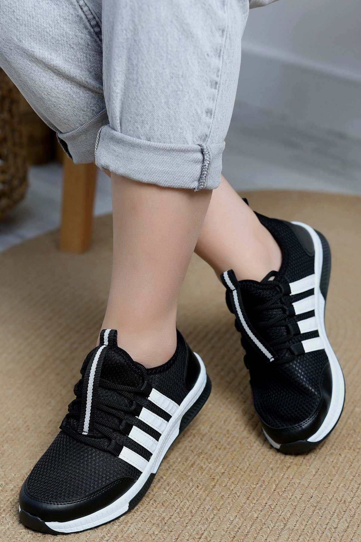 Günlük Spor Ayakkabı Siyahbeyaz - 30305.264.