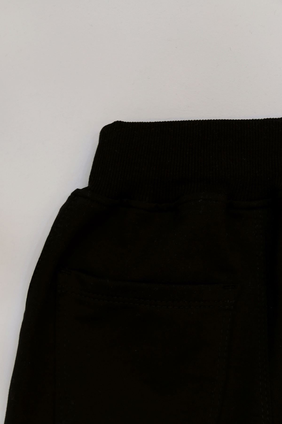 6-10 Yaş 2 İplik Kompakt Eşofman Altı Siyah - 90226.2032.