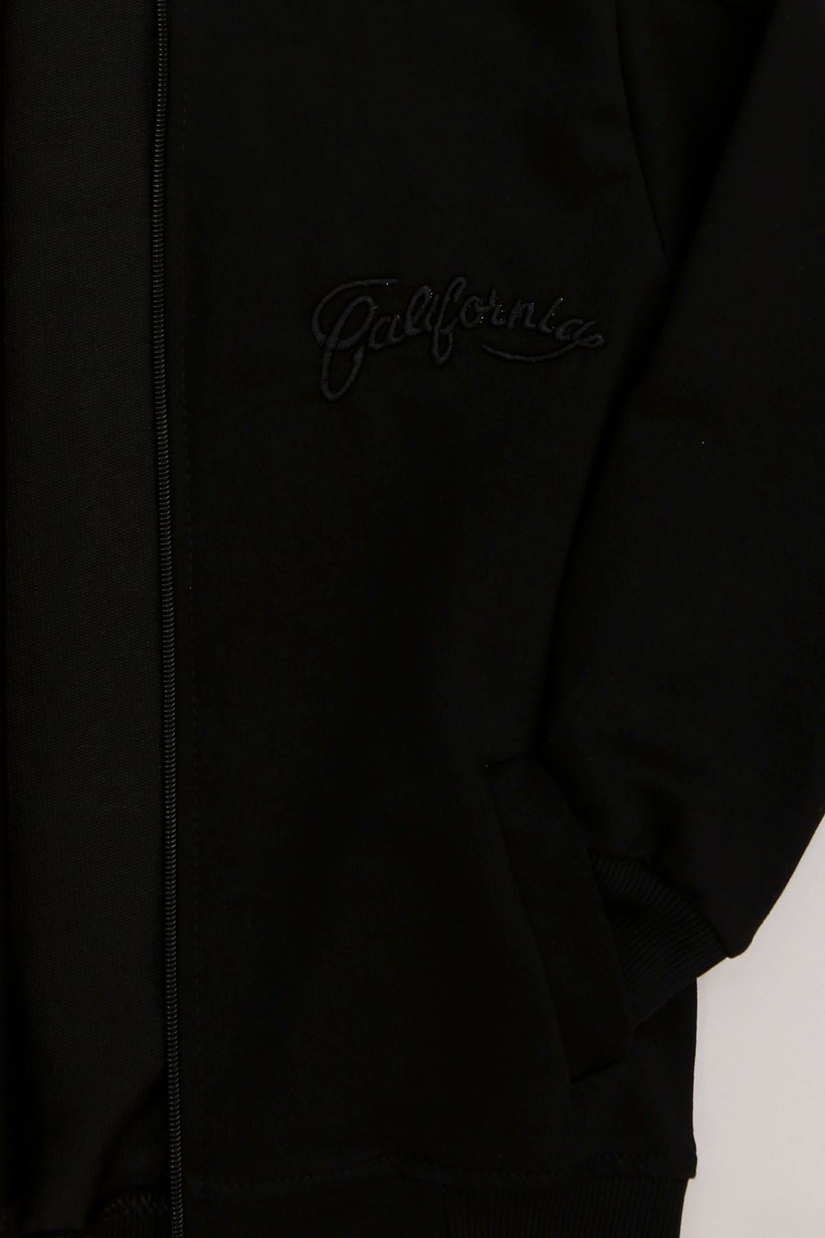 6-14 Yaş Penye Fermuarlı Kapşonlu Ceket Siyah - 50849.904.