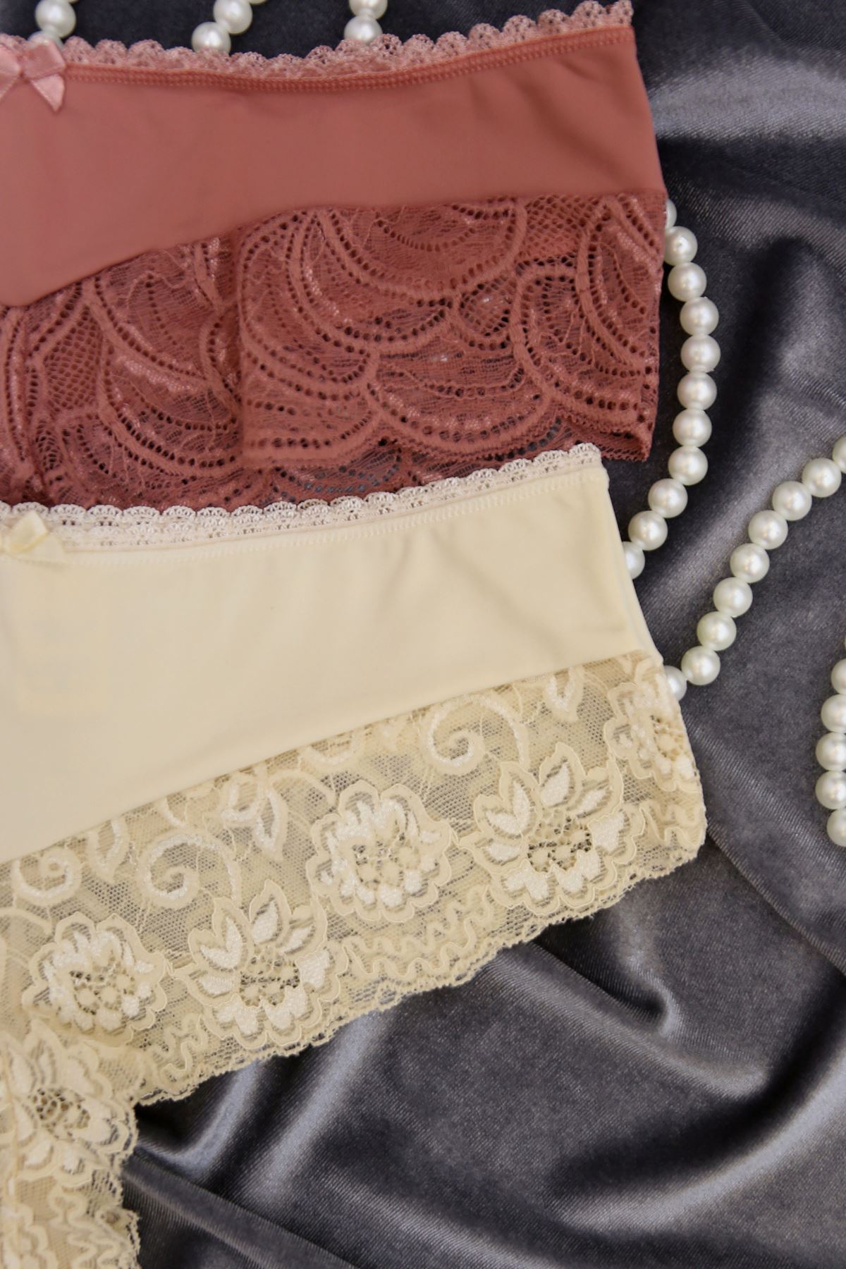 2'Li Özel Dantelli Brazilian String Set Rengarenk - 1215.1364.