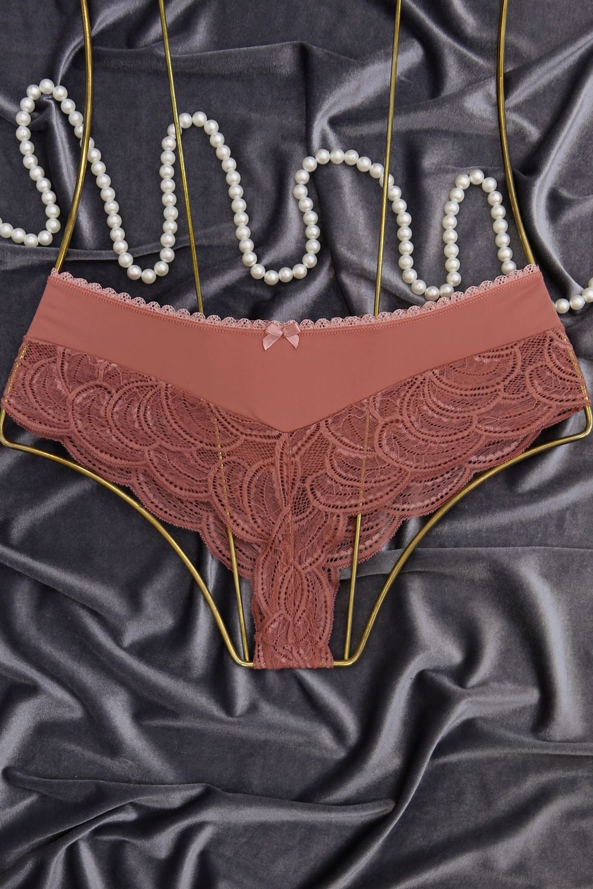 2'Li Özel Dantelli Brazilian String Set Rengarenk - 1215.1364.