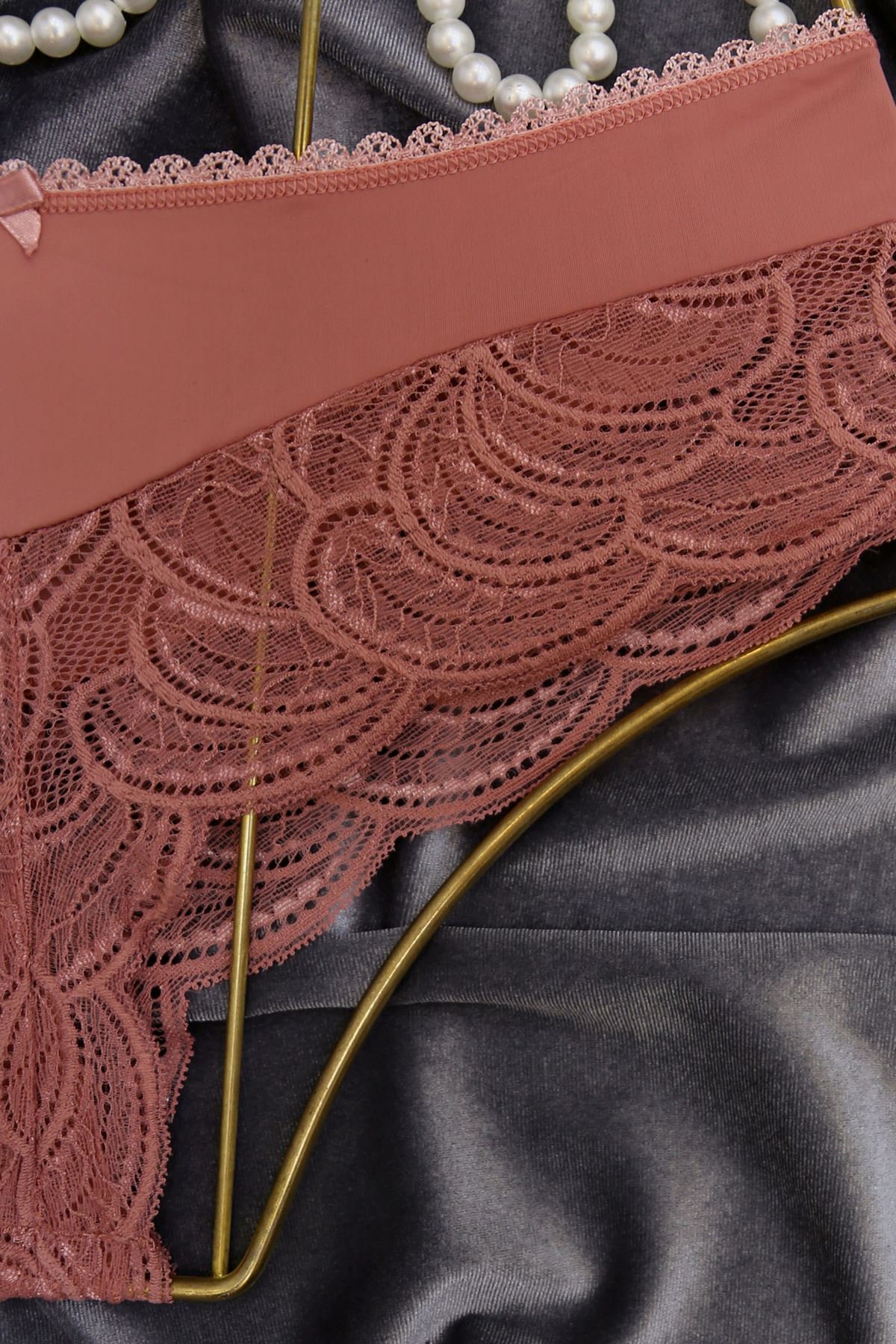 2'Li Özel Dantelli Brazilian String Set Rengarenk - 1215.1364.