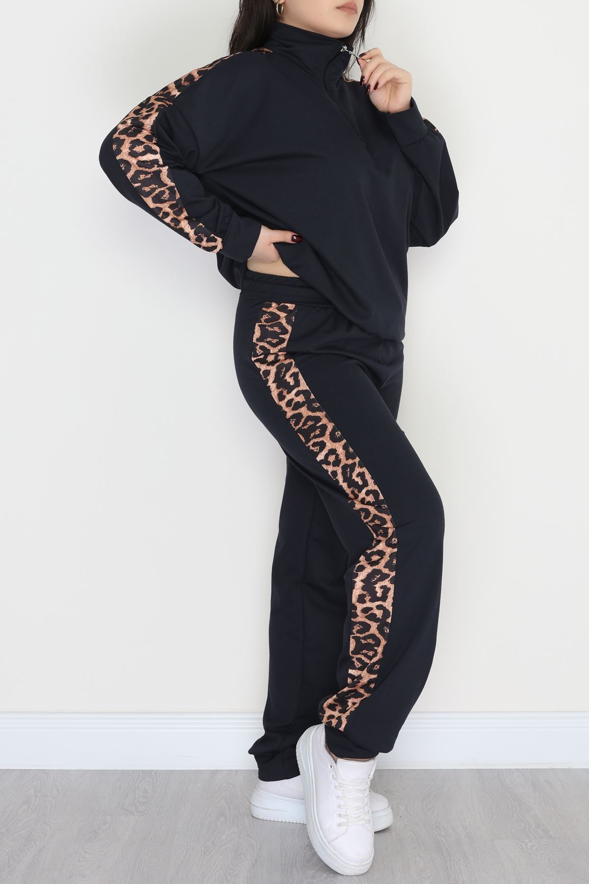 Fermuarlı 2 İplik Büyük Beden Eşofman Takımı Lacivert - 50786.1857.