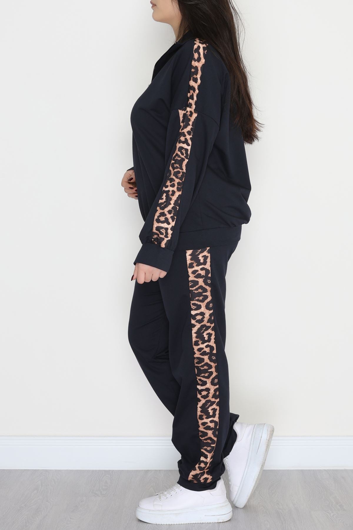 Fermuarlı 2 İplik Büyük Beden Eşofman Takımı Lacivert - 50786.1857.