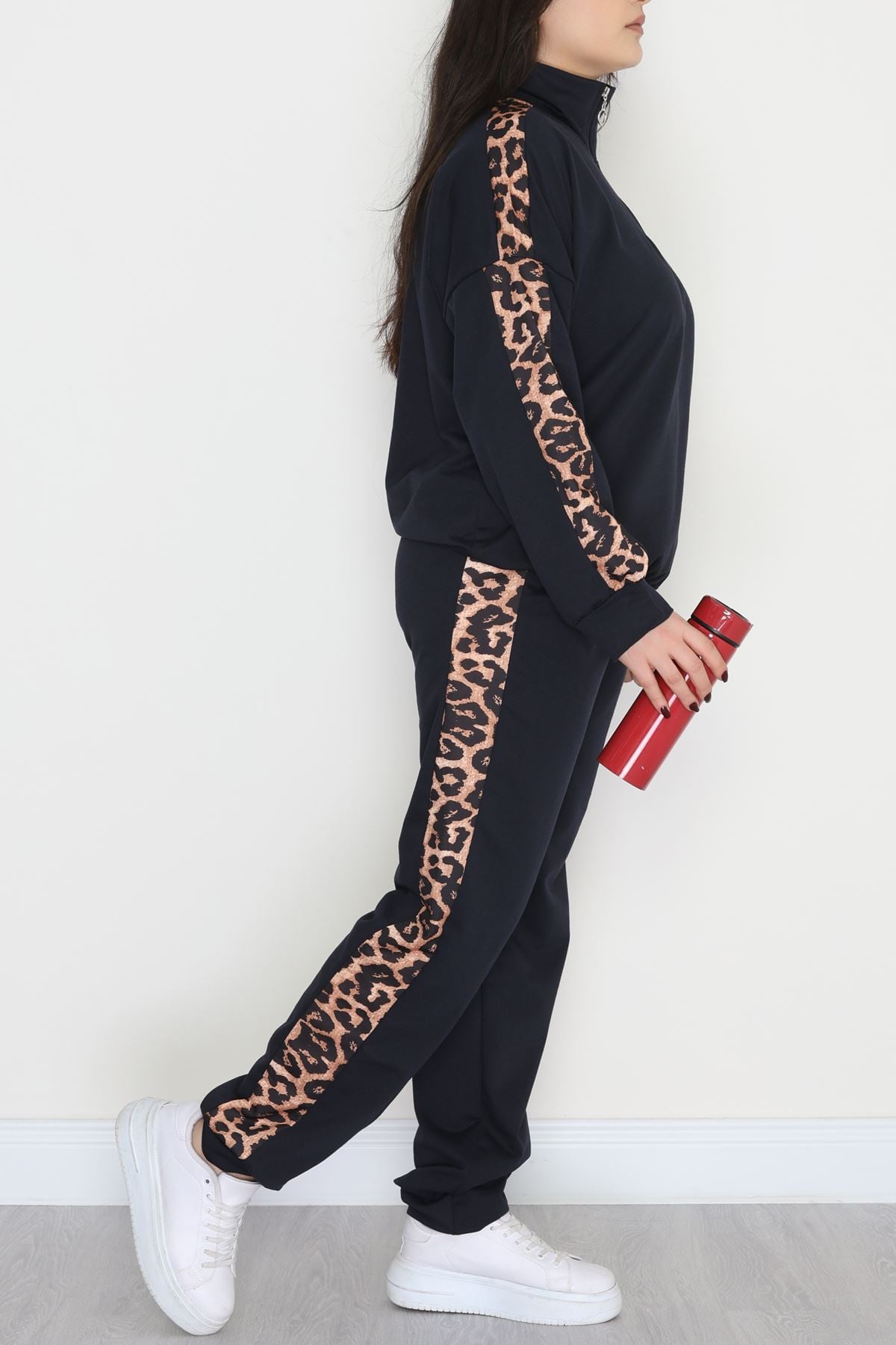 Fermuarlı 2 İplik Büyük Beden Eşofman Takımı Lacivert - 50786.1857.