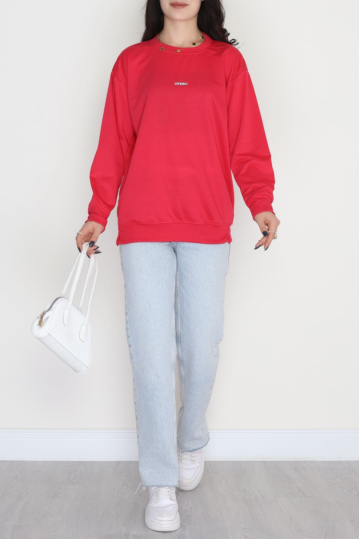 Baskılı 2 İplik Sweat Fuşya - 20789.1878.