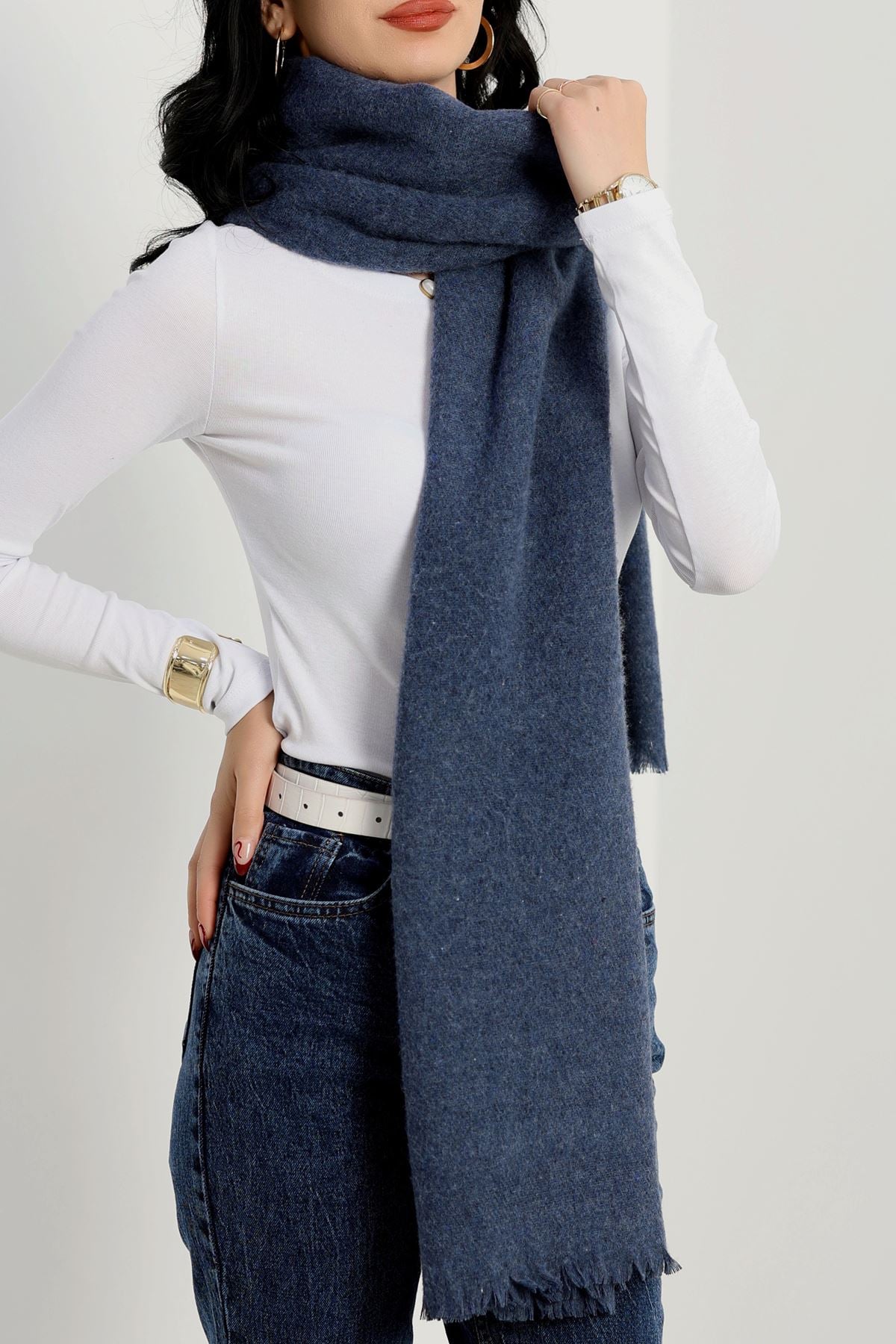 Zra Model Düz Şal İndigo - 70492.1736.