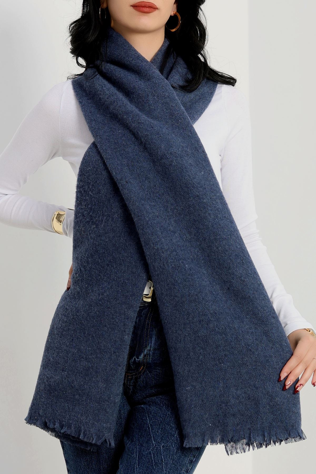 Zra Model Düz Şal İndigo - 70492.1736.