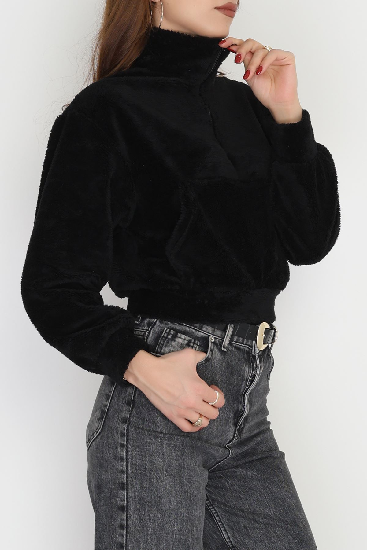 Peluş Sweat Siyah - 31256.1872.