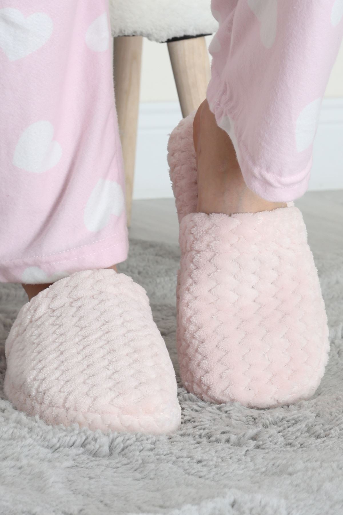 Peluş Ev Terliği Pudra - 31475.264.