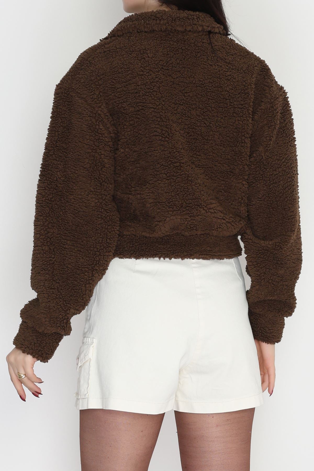 Peluş Sweat Acıkahve - 31256.1872.