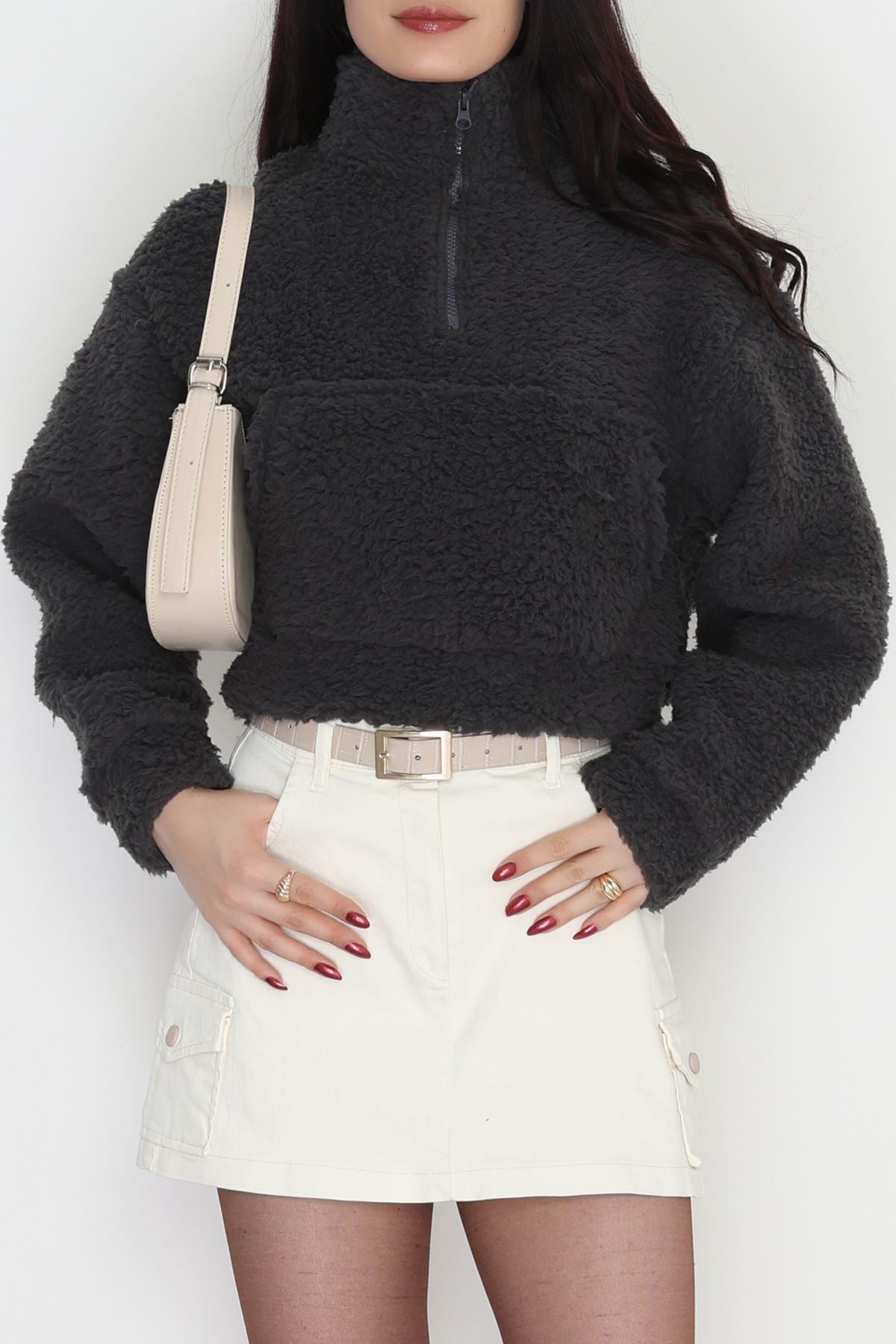 Peluş Sweat Antrasit - 31256.1872.