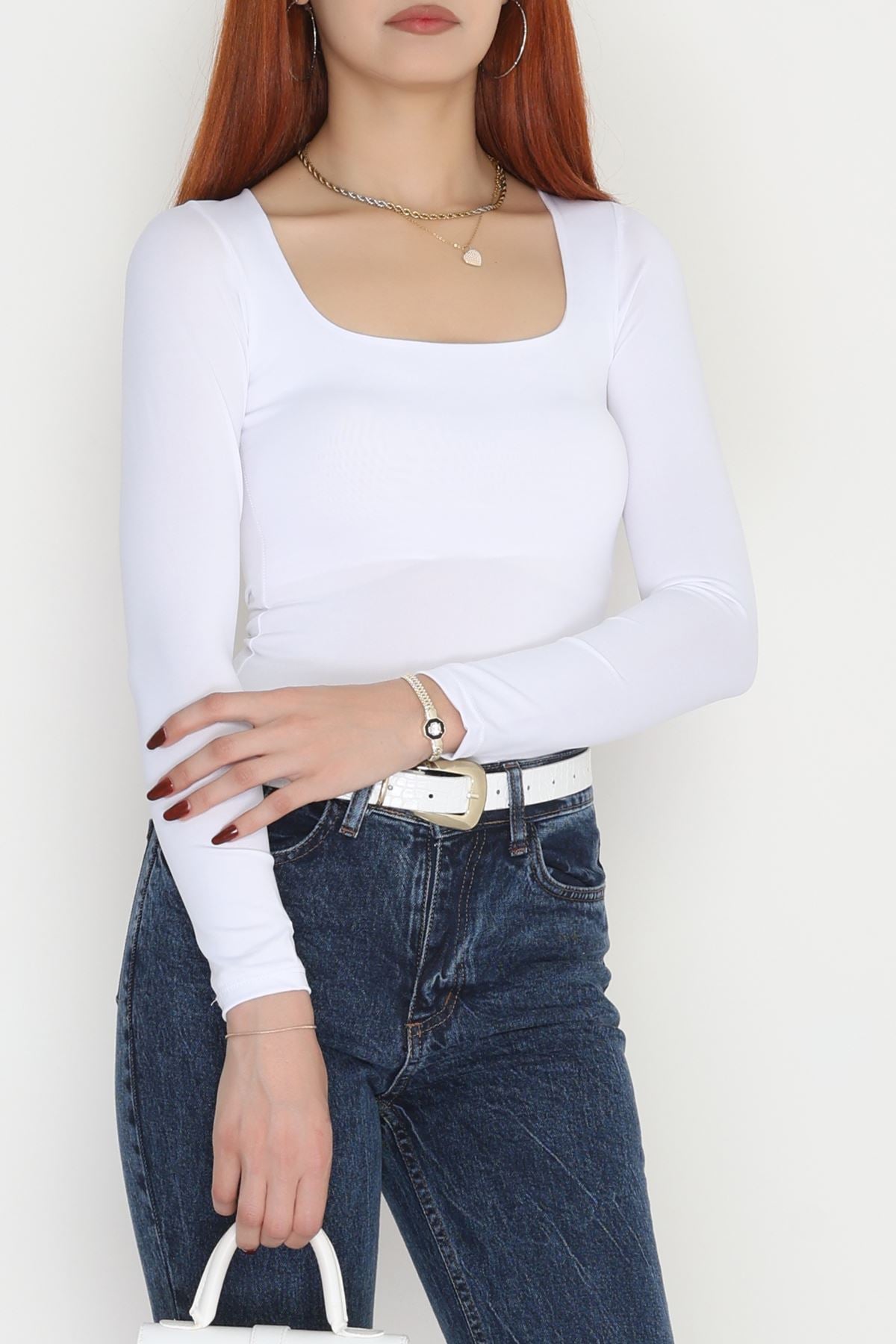 Önü Çift Kat Çıtçıtlı Body Beyaz - 21940.200.