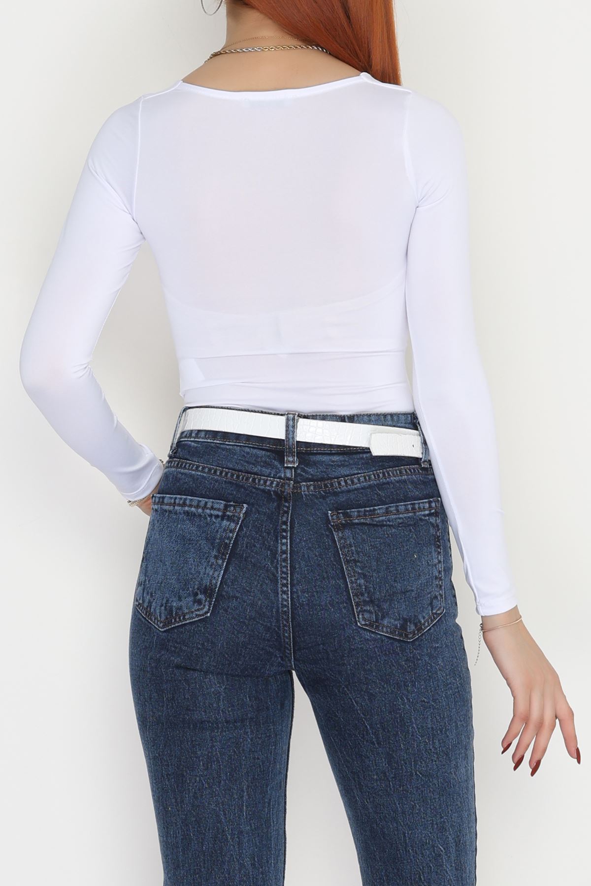 Önü Çift Kat Çıtçıtlı Body Beyaz - 21940.200.