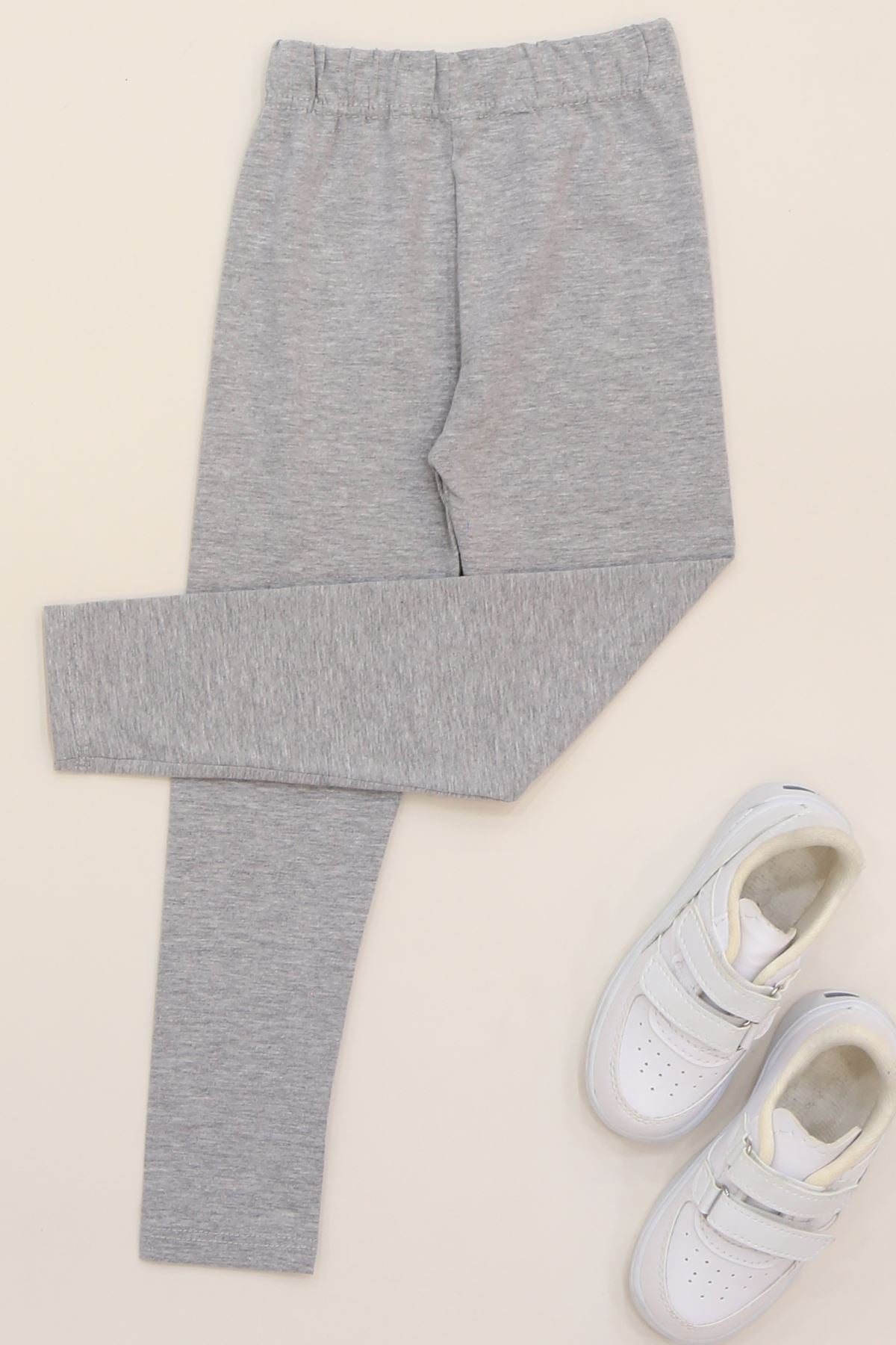 2-7 Yaş Likralı Penye Tayt Gri - 50485.1981.