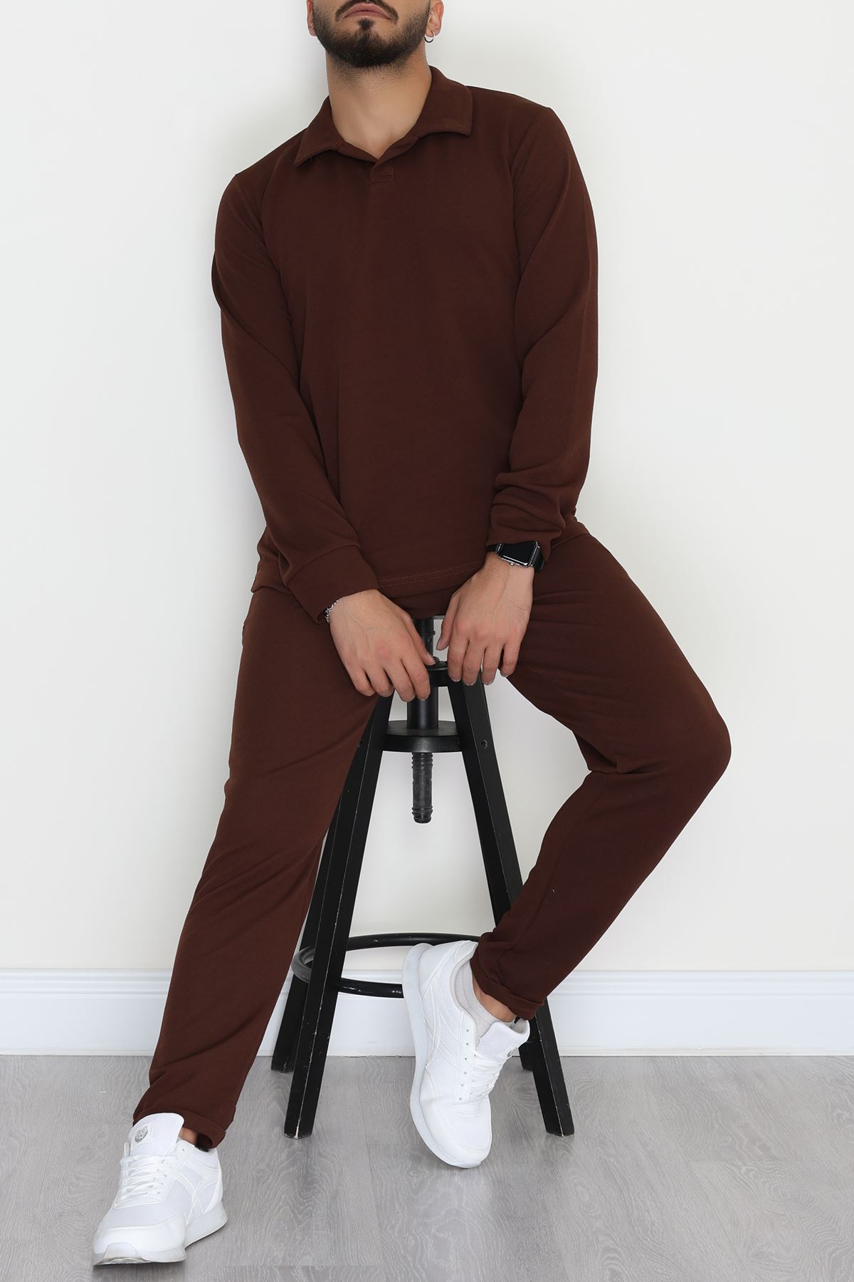 Zra Krep Polo Yaka Erkek Takım Kahve - 42187.1937.