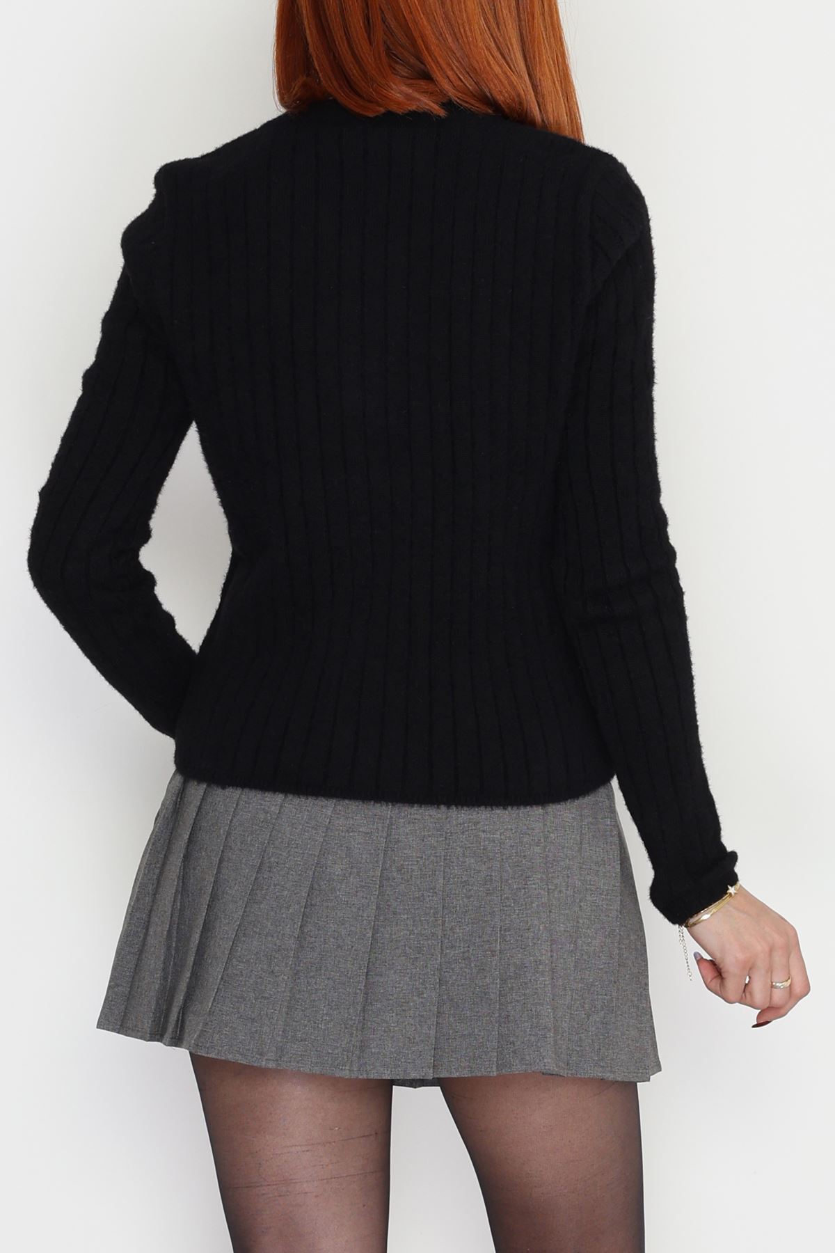 V Yaka Triko Siyah - 2217.1765.