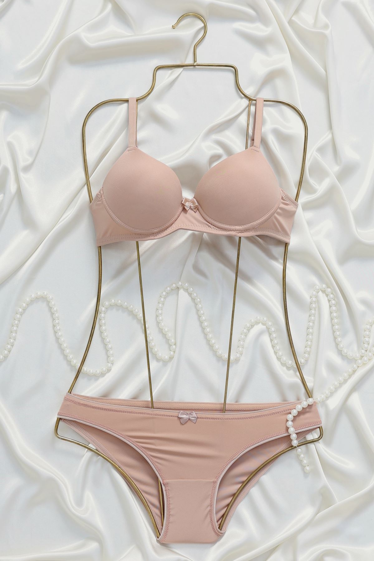 Dalgıç Dolu Kap Sütyen Takım Pudra - 2556.1783.