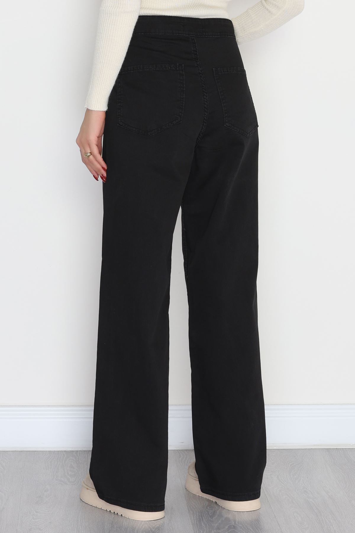 Cepsiz Palazzo Kot Pantolon Siyahfitilli - 40466.1431.