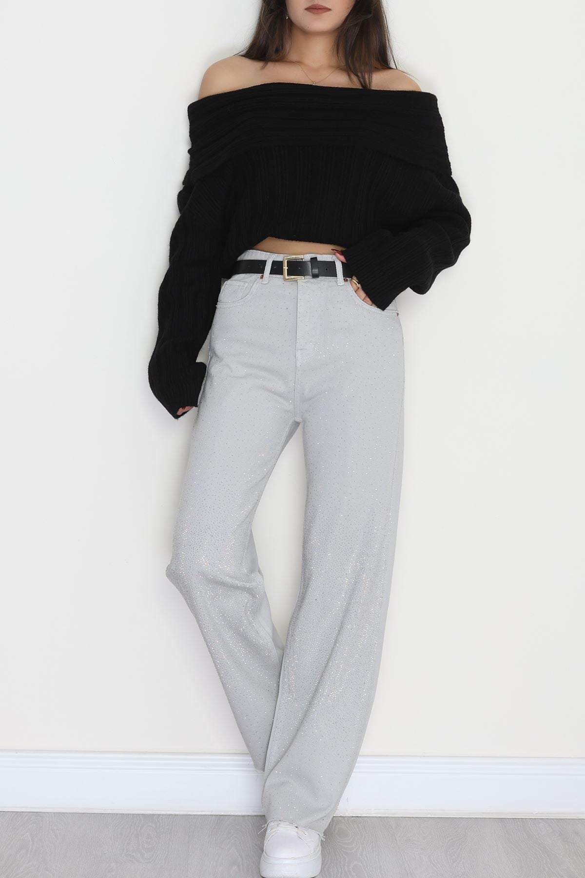 Taşlı Palazzo Jean Açıkgri - 31004.2049.