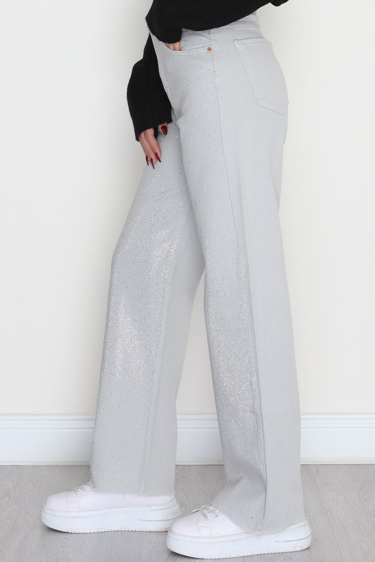 Taşlı Palazzo Jean Açıkgri - 31004.2049.