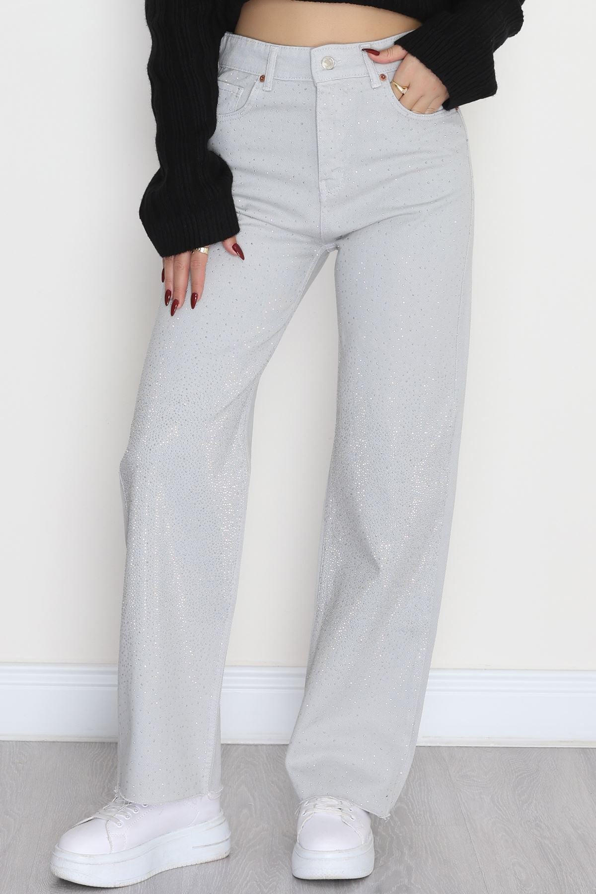 Taşlı Palazzo Jean Açıkgri - 31004.2049.