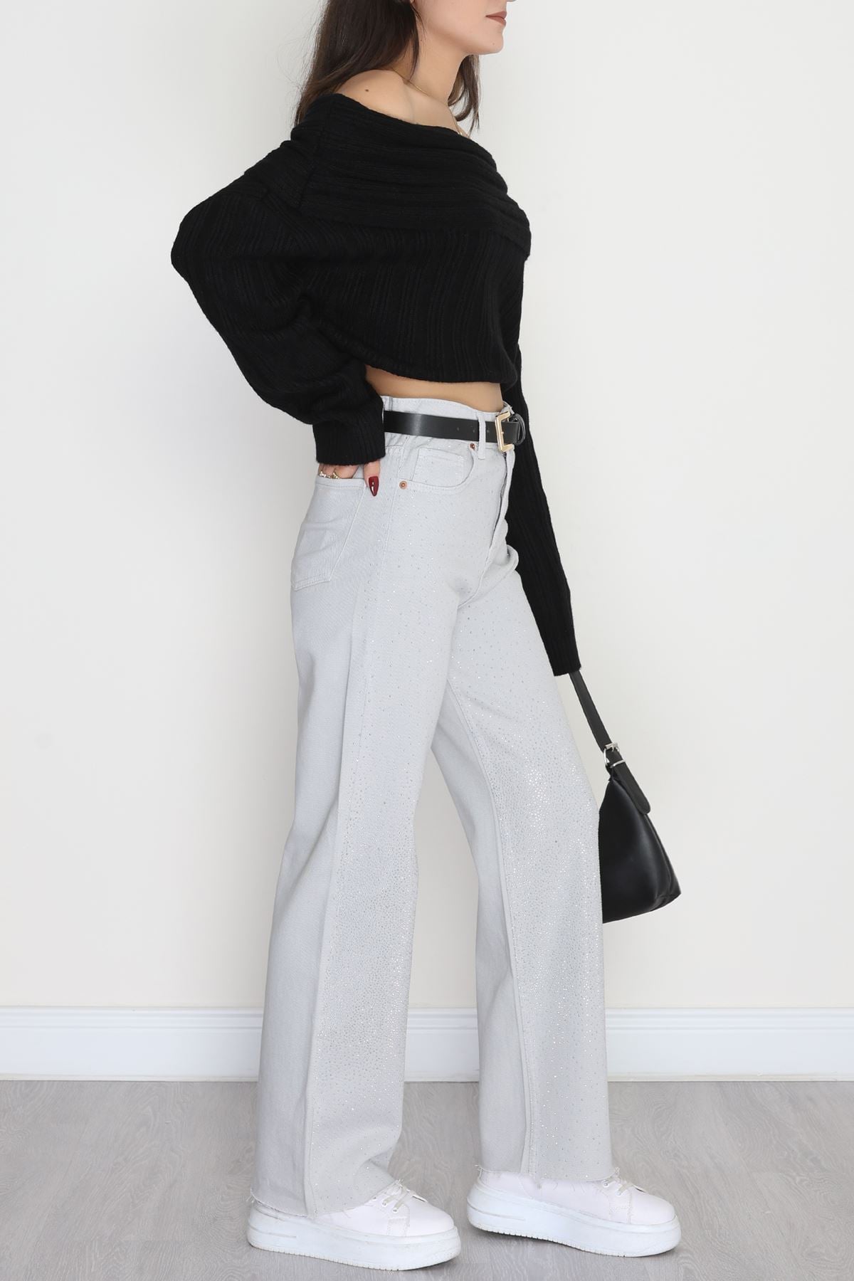 Taşlı Palazzo Jean Açıkgri - 31004.2049.