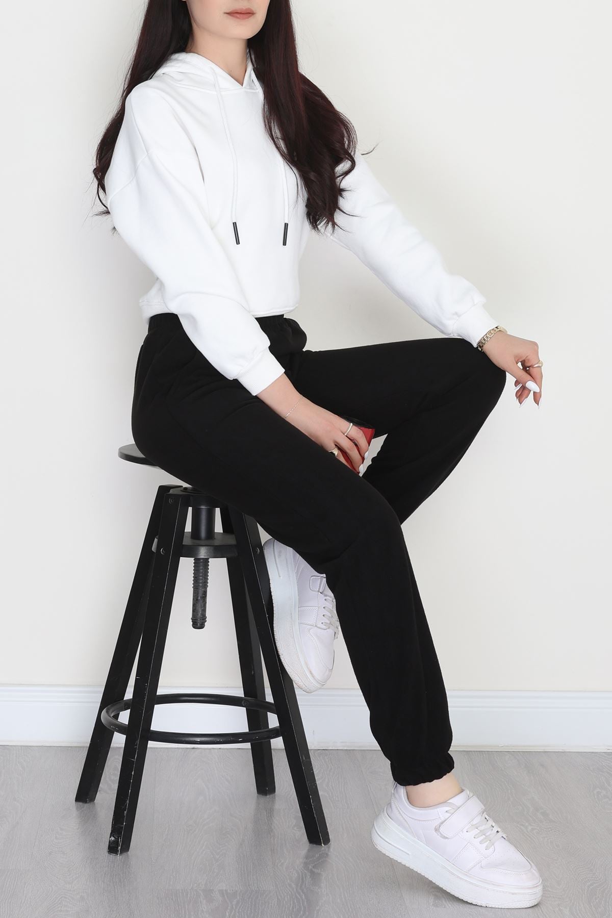 Paça Lastikli Polar Eşofman Altı Siyah - 51001.053.