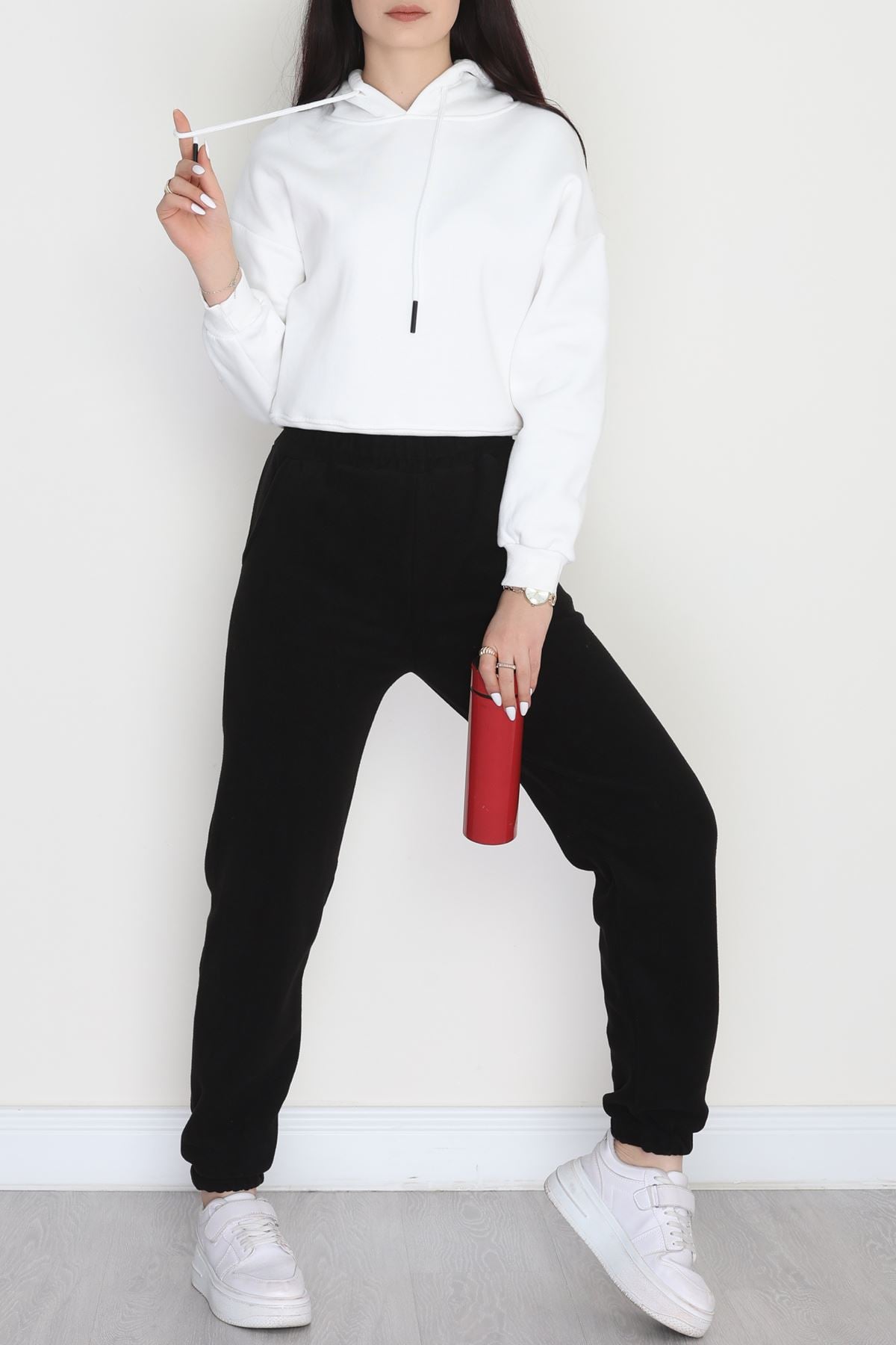 Paça Lastikli Polar Eşofman Altı Siyah - 51001.053.