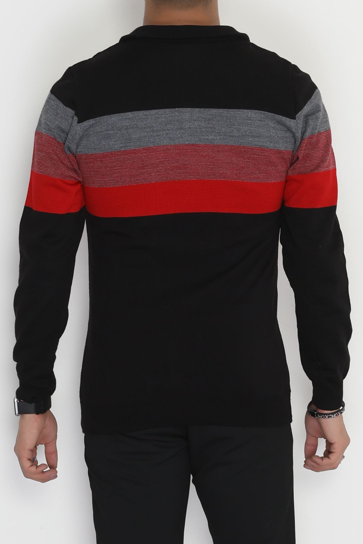 Çizgili Erkek Triko Siyah - 2530.2052.