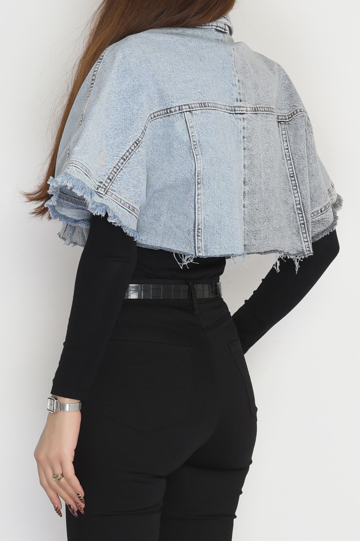 Kısa Kollu Kot Ceket Mavi - 3366011.1966.