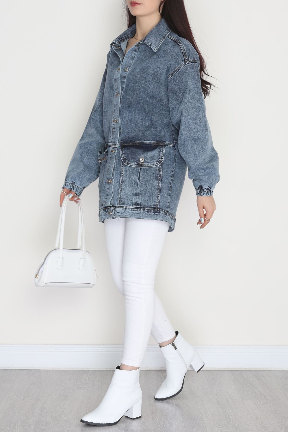 Körüklü Cep Kot Ceket  Koyumavi4 - 20464.1778.