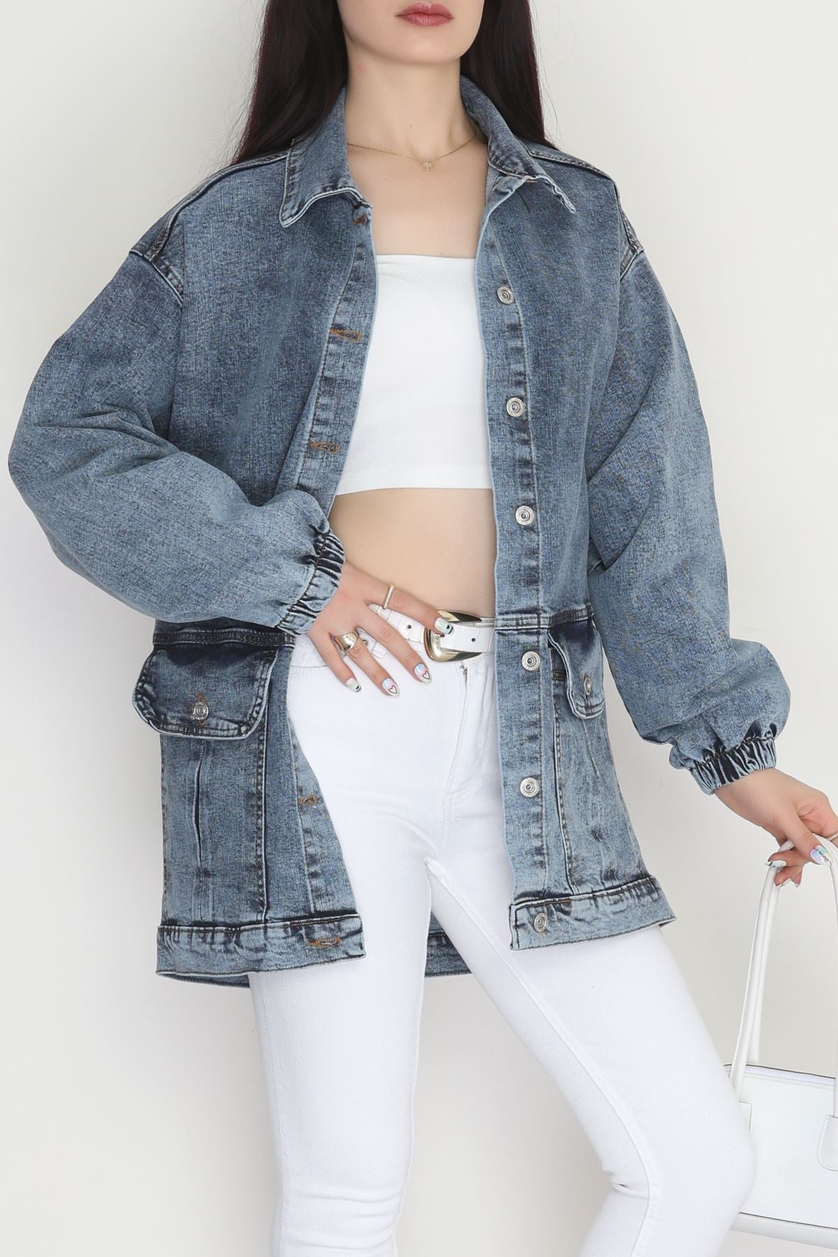 Körüklü Cep Kot Ceket  Koyumavi4 - 20464.1778.