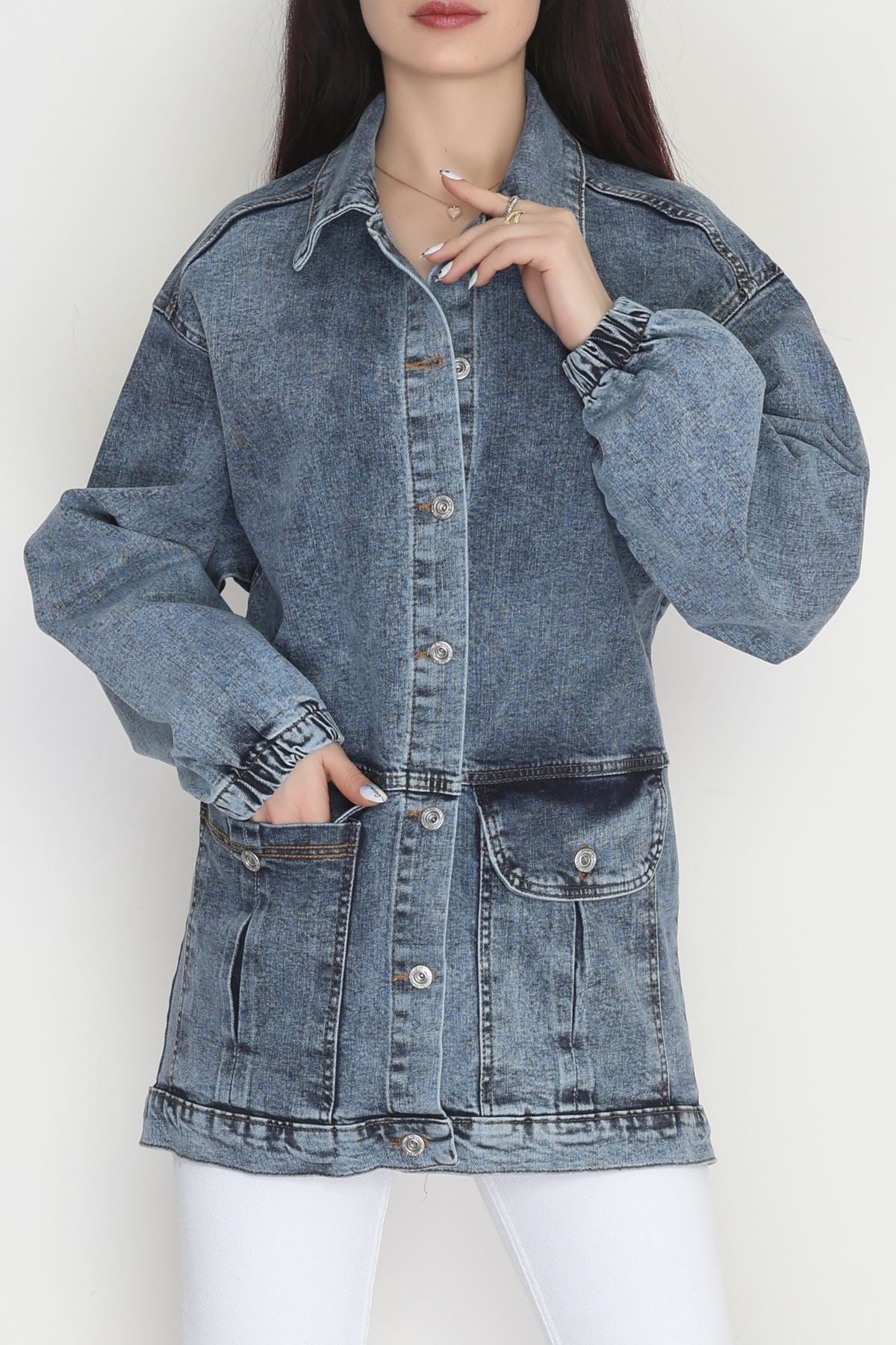 Körüklü Cep Kot Ceket  Koyumavi4 - 20464.1778.