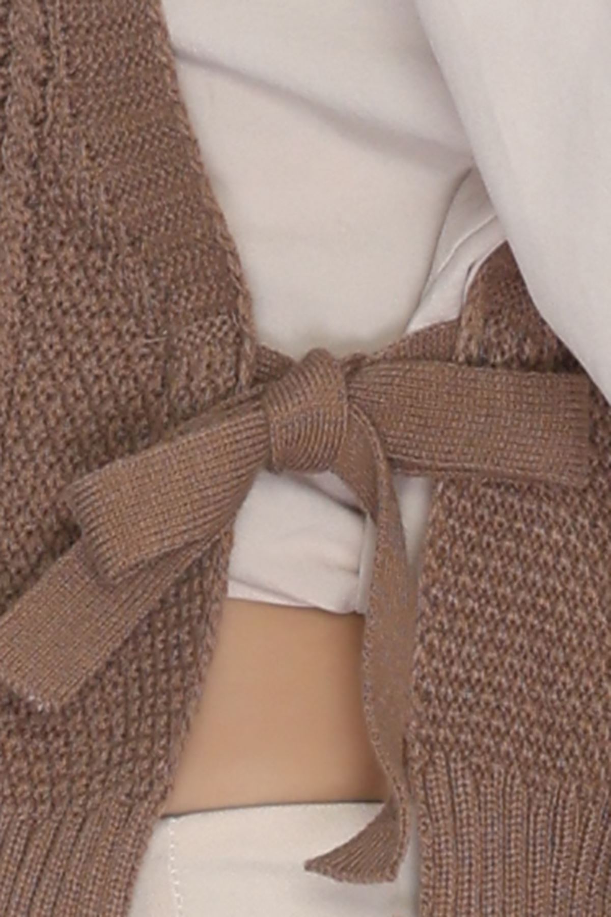 Püsküllü Süveter Mocha - 355.1577.