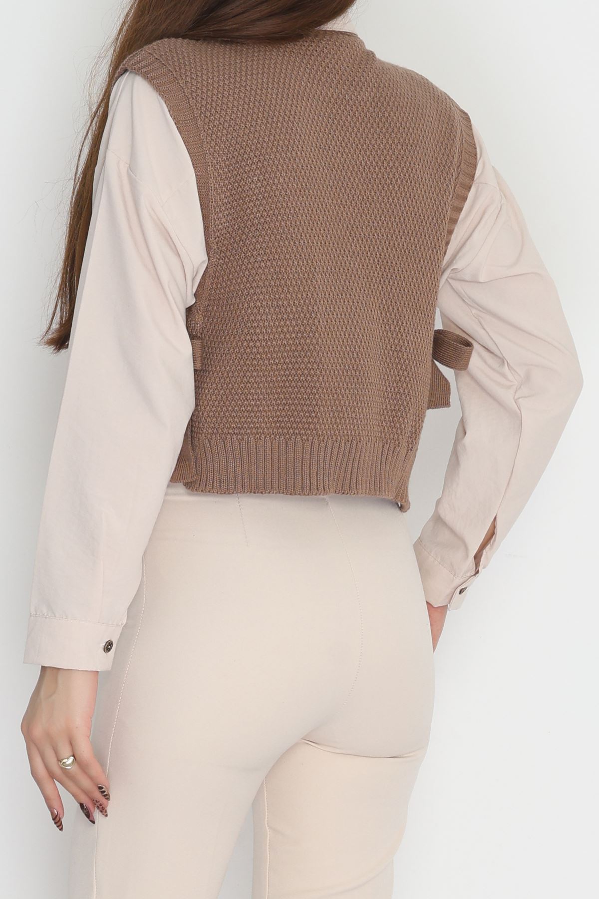 Püsküllü Süveter Mocha - 355.1577.