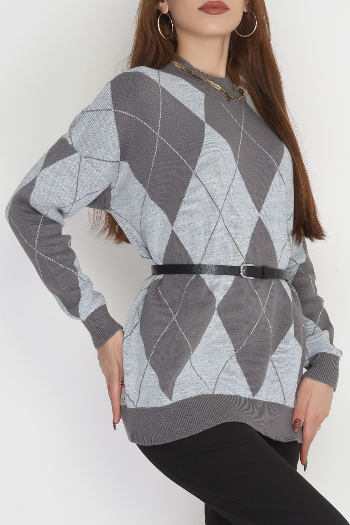 Etnik Desen Triko Fümegri - 3038.1577.