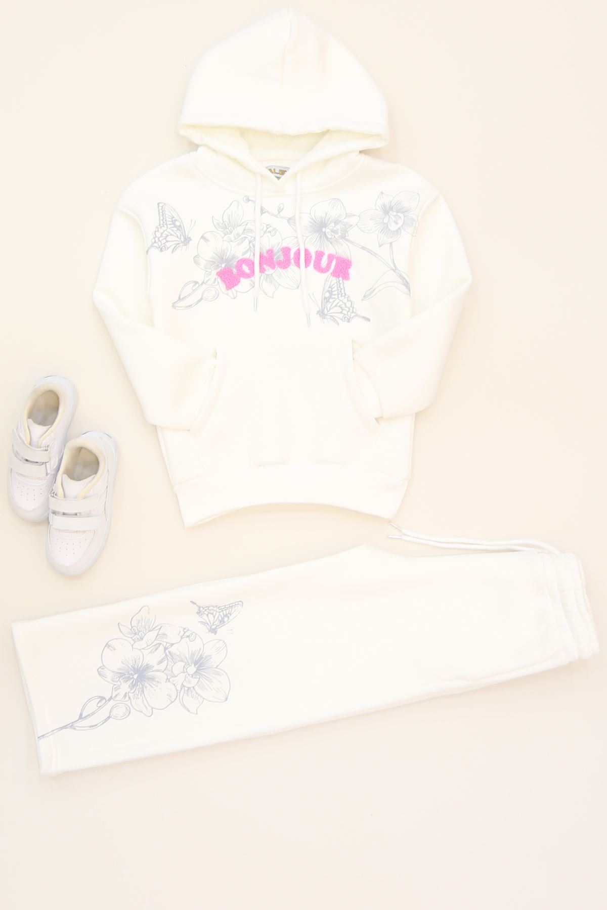 6-9 Yaş Şardonlu Yumoş Kumaş Takım Ekru - 6264259.1576.