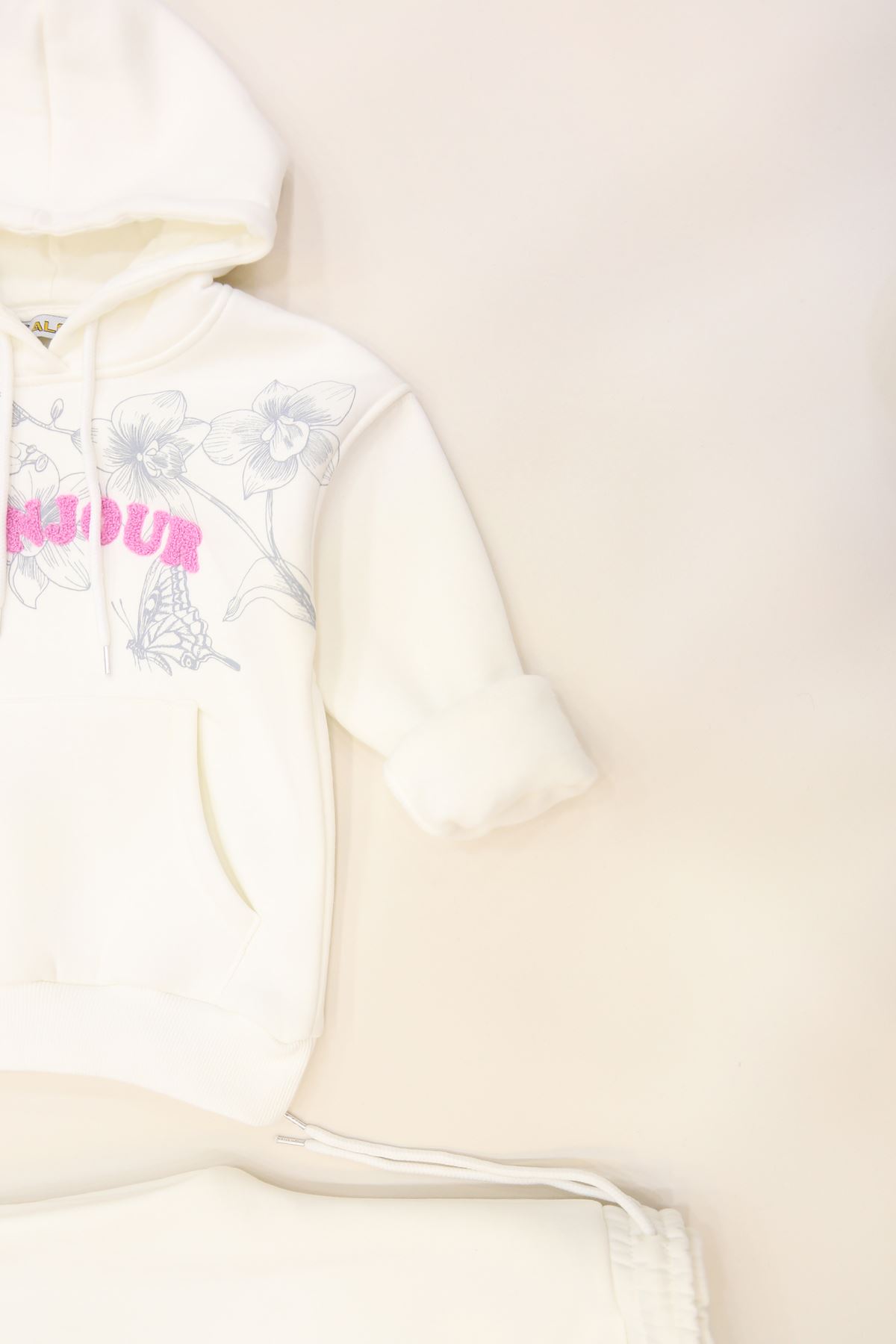 6-9 Yaş Şardonlu Yumoş Kumaş Takım Ekru - 6264259.1576.