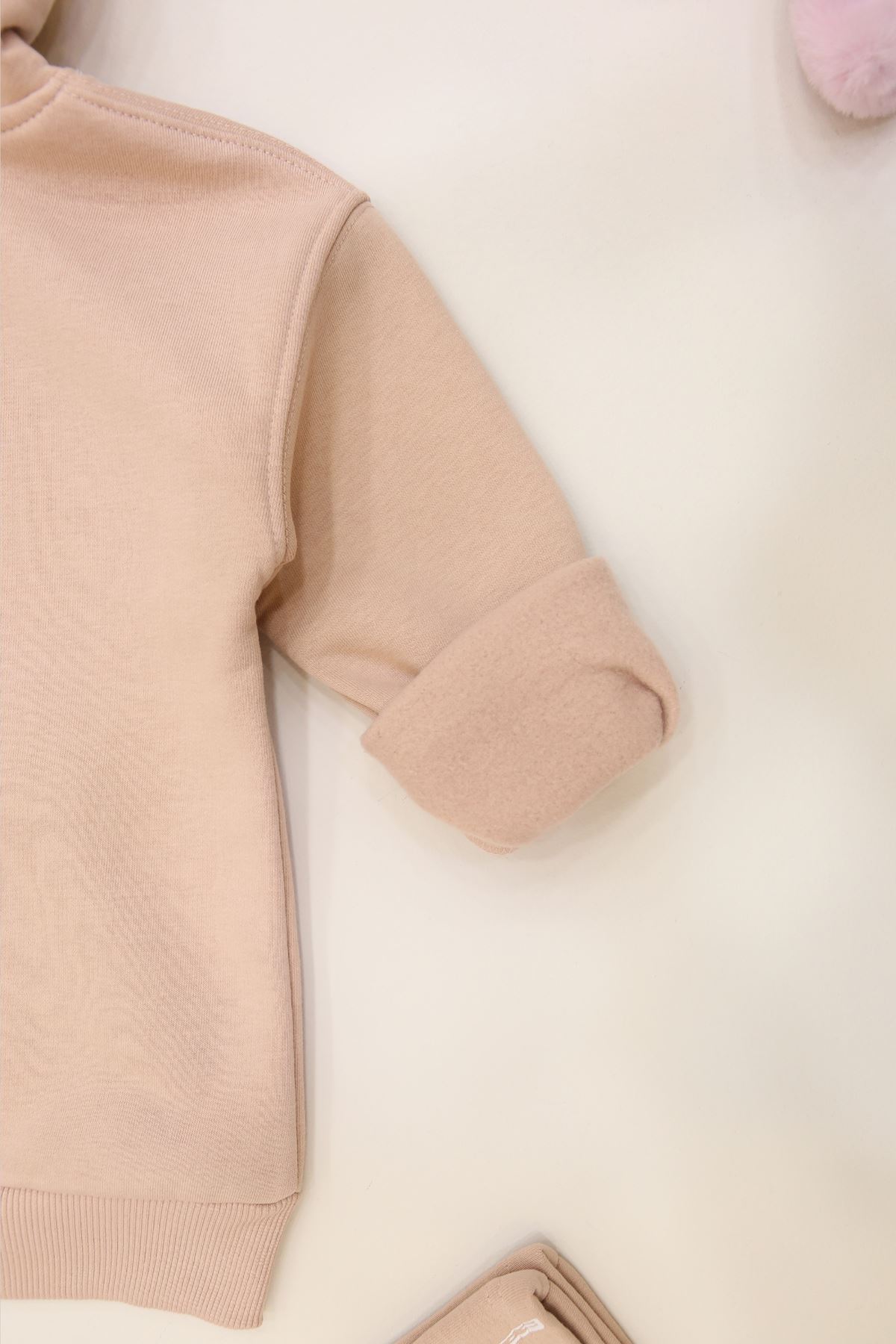 6-9 Yaş Şardonlu Yumoş Kumaş Takım Pudra - 6264259.1576.