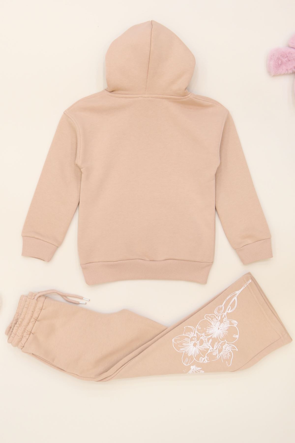 6-9 Yaş Şardonlu Yumoş Kumaş Takım Pudra - 6264259.1576.