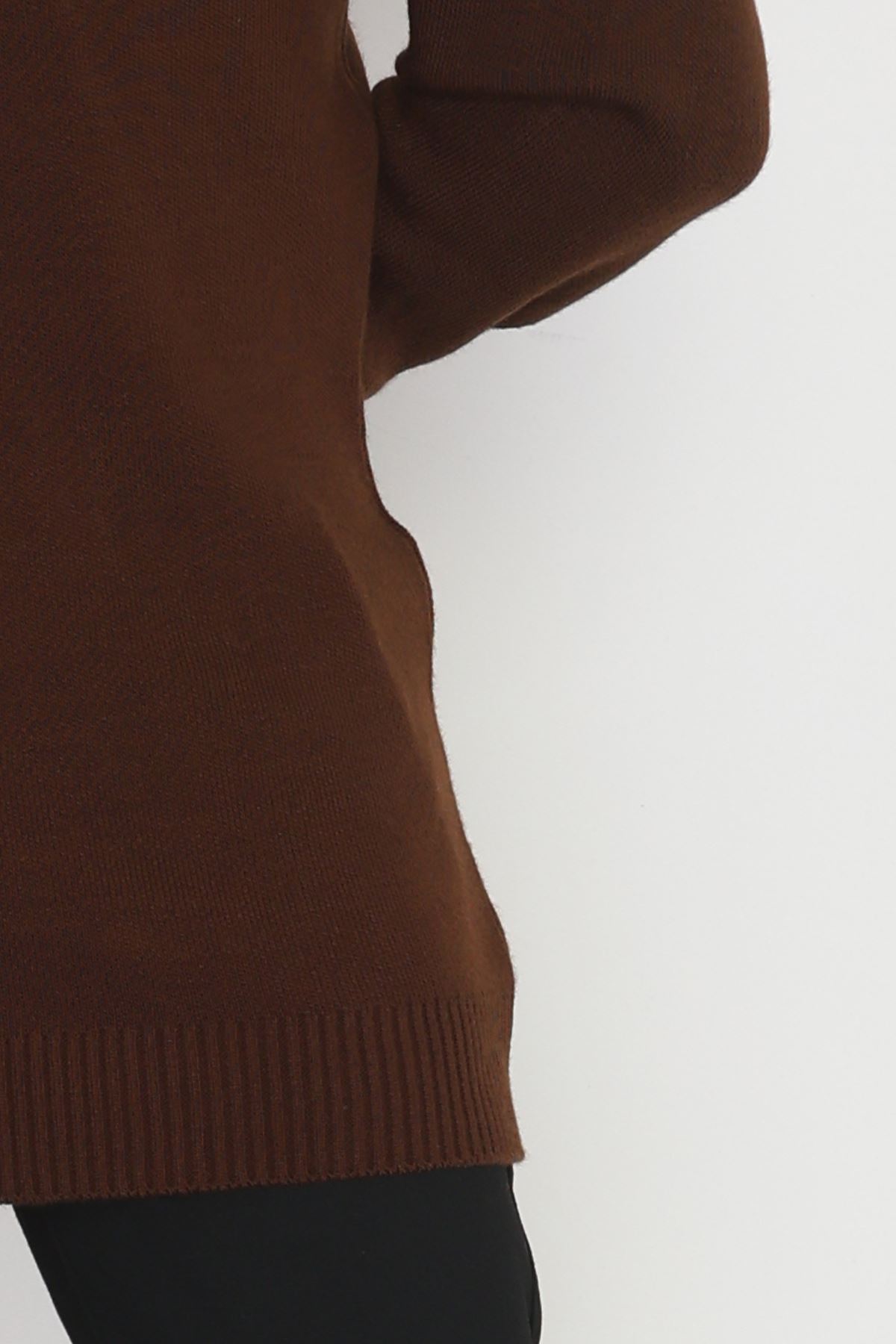 Bisiklet Yaka Erkek Triko Kahve - 70780.1766.